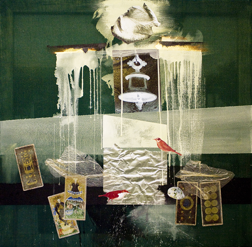 Колаж «Зелений». 2011. Бавовна, змішана техніка